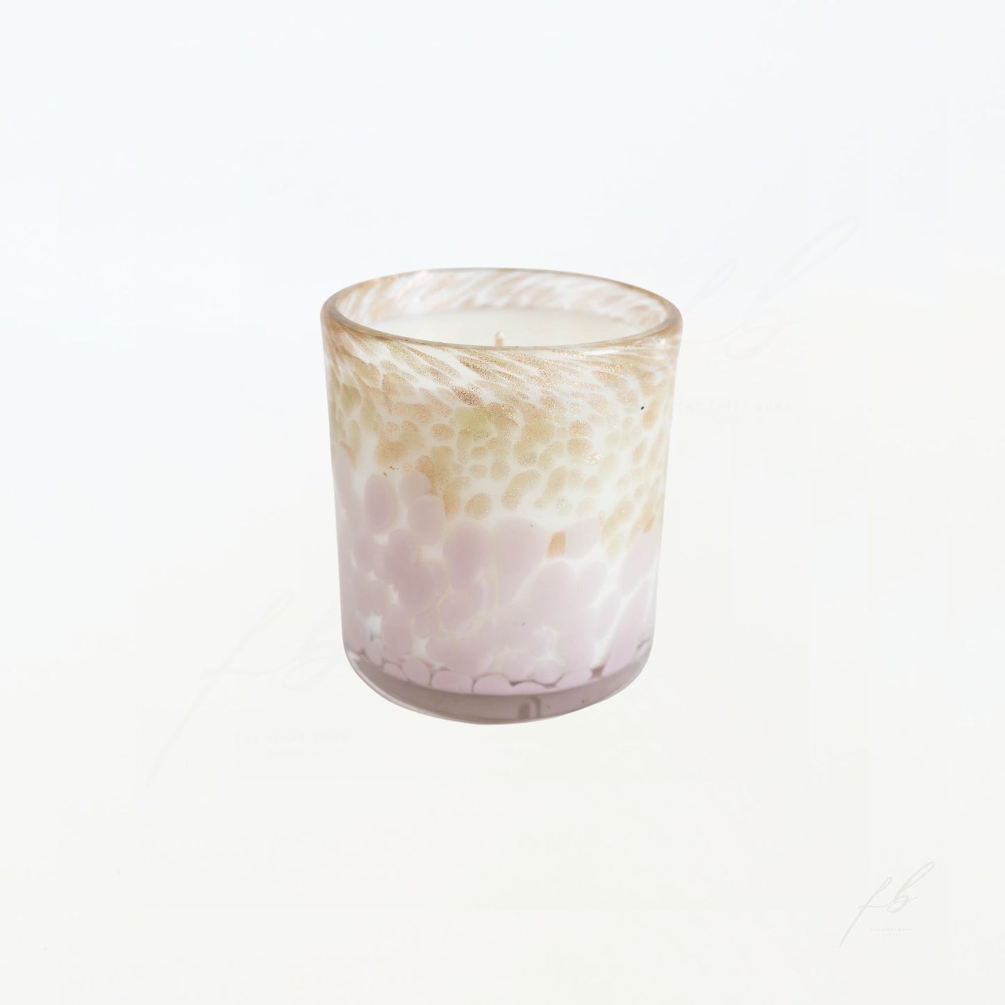 Pink + White Candle, 8 Oz - The First Burn Candle Co.