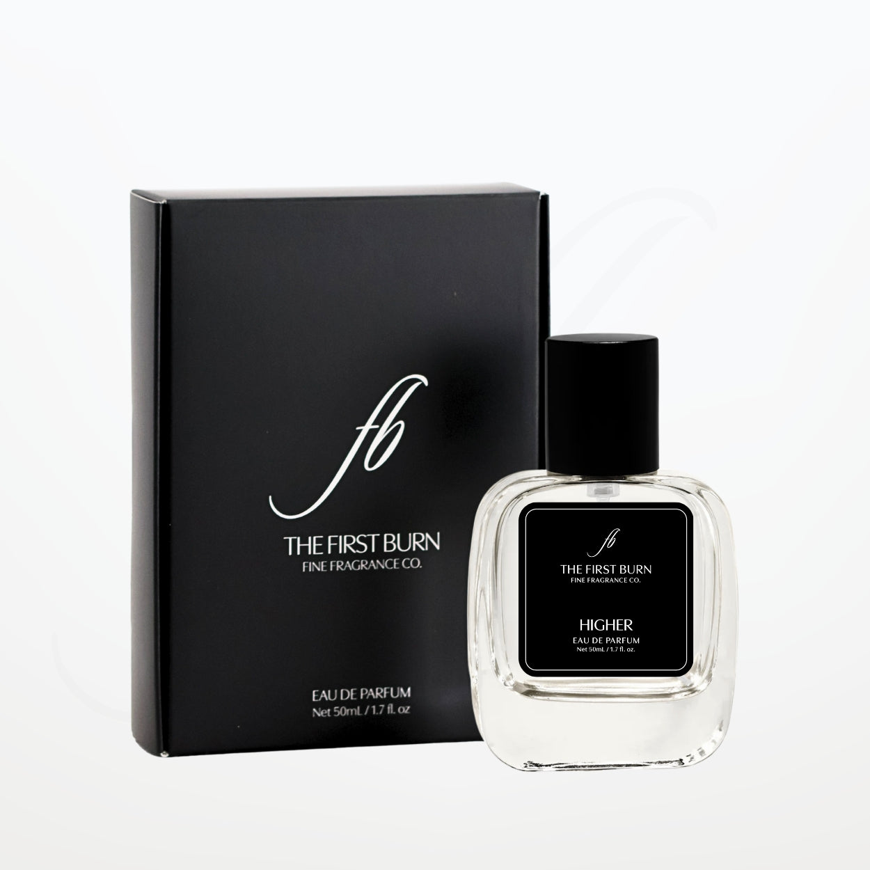 50mL Parfum Bottle and Box, Higher by The First Burn Fine Fragrance Co.