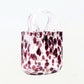 Large Handbag Vase, Plum and White - The First Burn