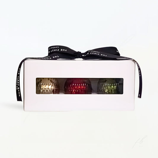 Mini Ornaments Gift Set with Three 3 Oz Ornament Candles by The First Burn