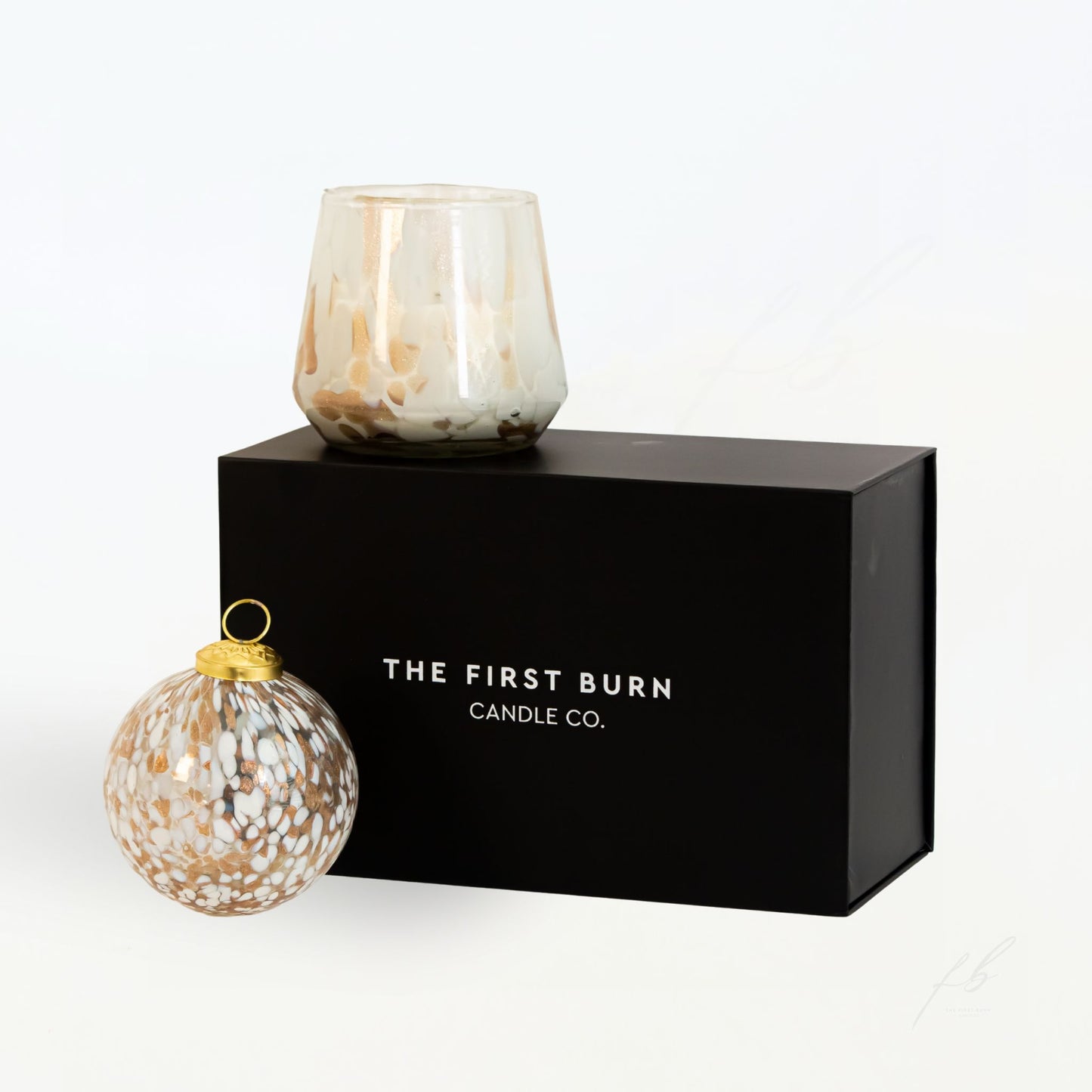 Ornament Holiday Gift Box Candle, Ornament and Box by The First Burn Candle Co.
