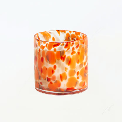 Red and Orange Candle, 15 Oz - The First Burn Candle Co.