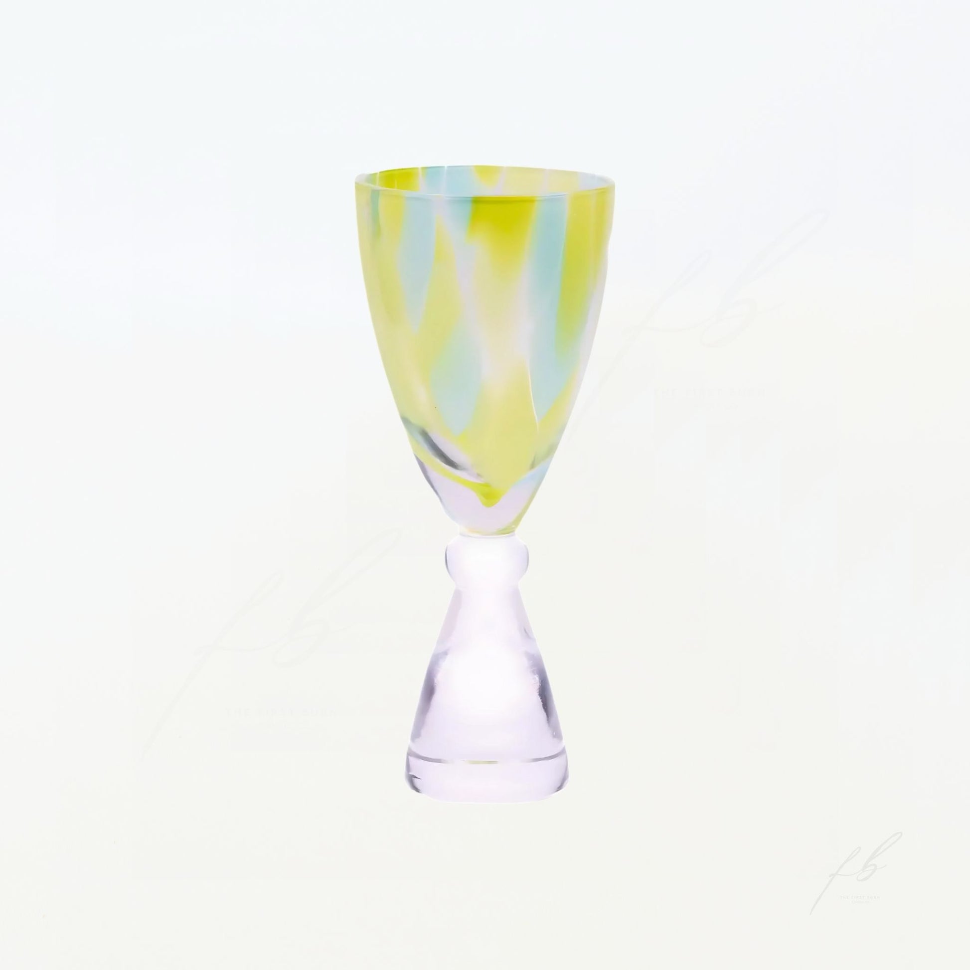 Prosecco Glass - Green and Blue - The First Burn Candle Co.