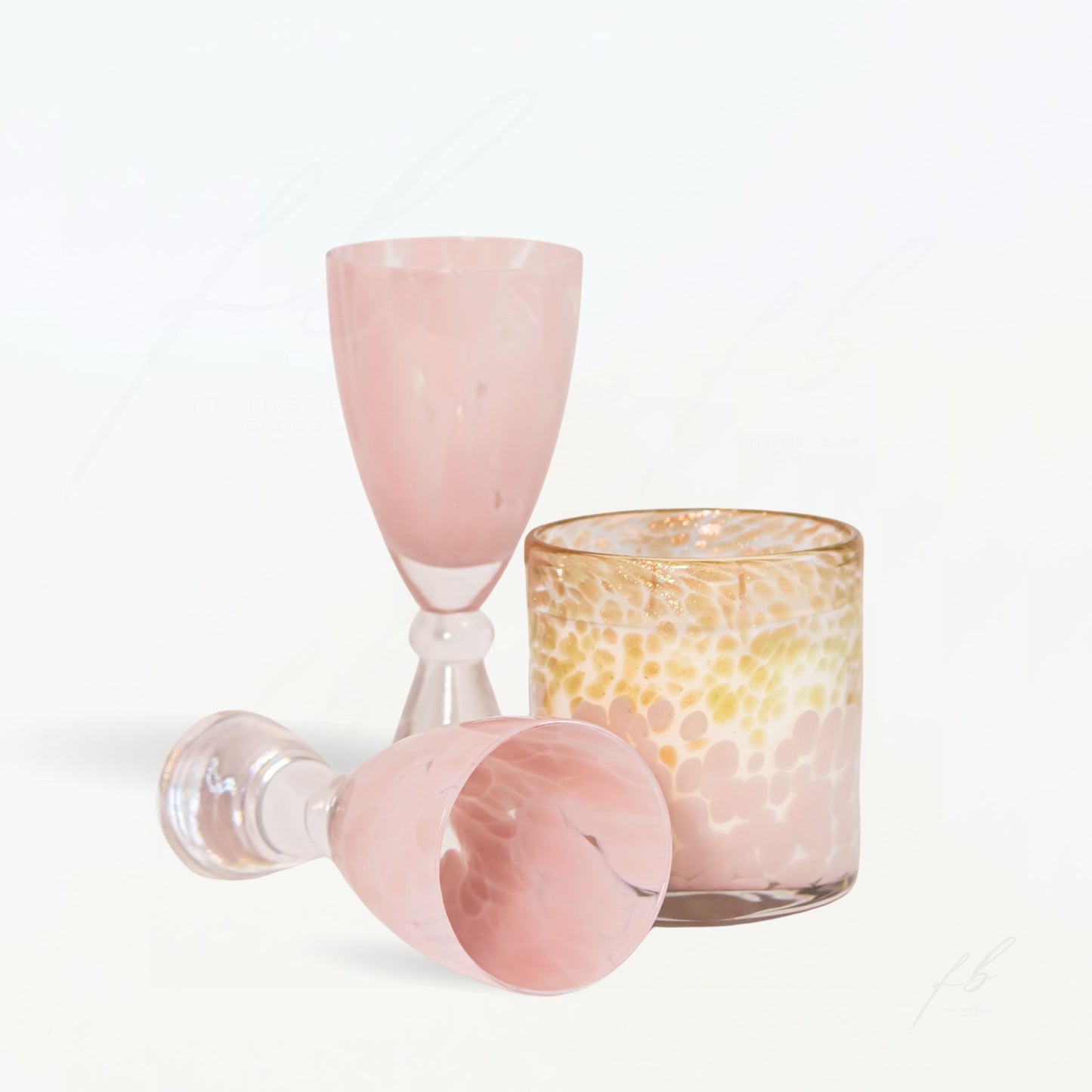 Valentine's Day Prosecco Glasses and 15 Oz Candle Gift Set 2026 by The First Burn