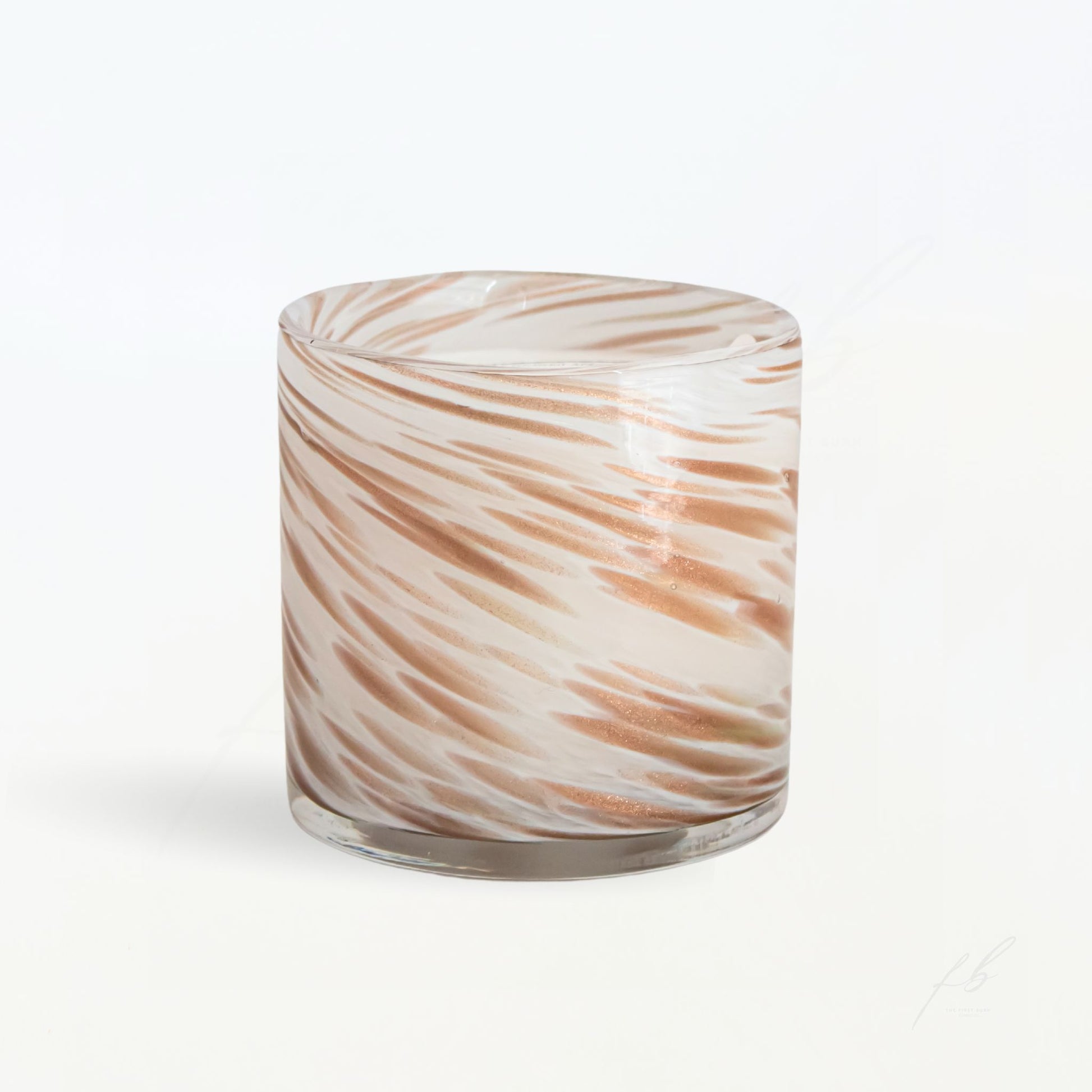 White Gold Swirl Candle, 15 Oz - The First Burn